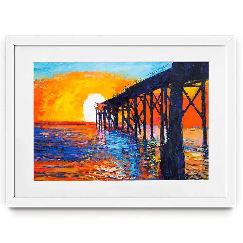 The Pier Framed Art Print The Pier Framed Art Print wall art product Boyan Dimitrov / Shutterstock