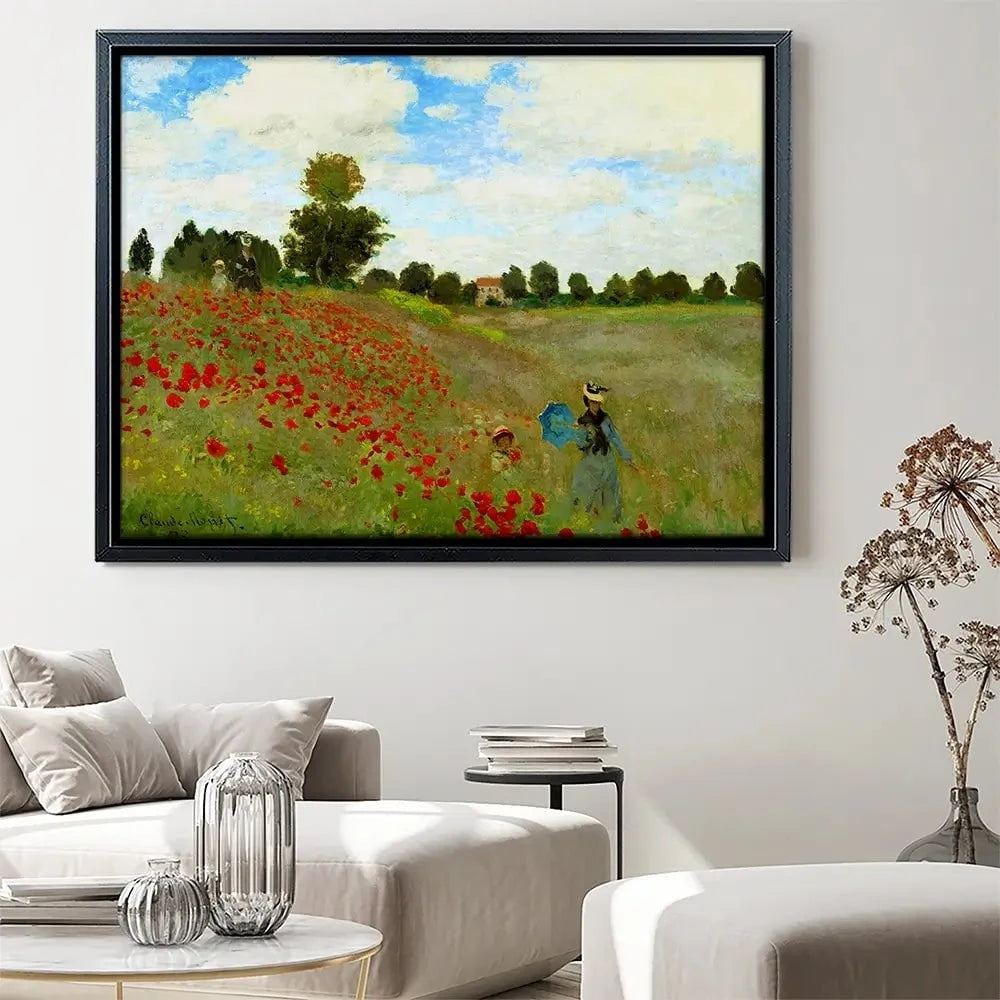 The Poppy Field Canvas Print The Poppy Field Canvas Print wall art product Claude Monet