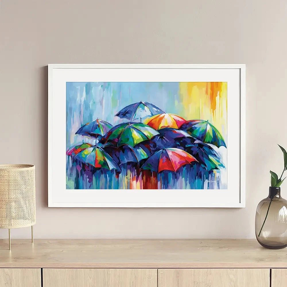 The Rainy Day Blues Framed Art Print The Rainy Day Blues Framed Art Print wall art product Leon Devenice