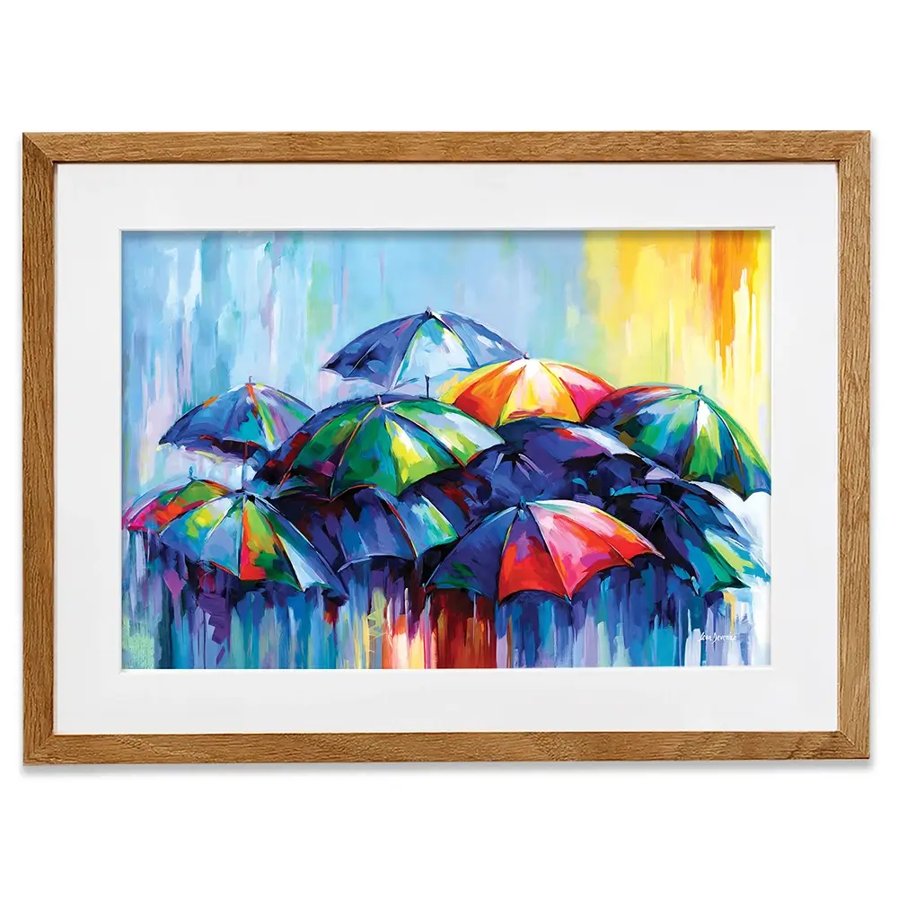 The Rainy Day Blues Framed Art Print The Rainy Day Blues Framed Art Print wall art product Leon Devenice
