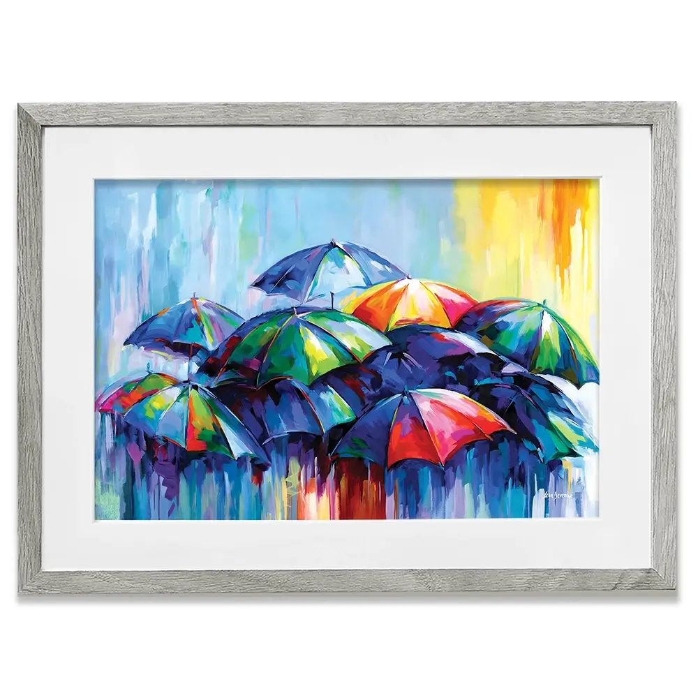 The Rainy Day Blues Framed Art Print The Rainy Day Blues Framed Art Print wall art product Leon Devenice