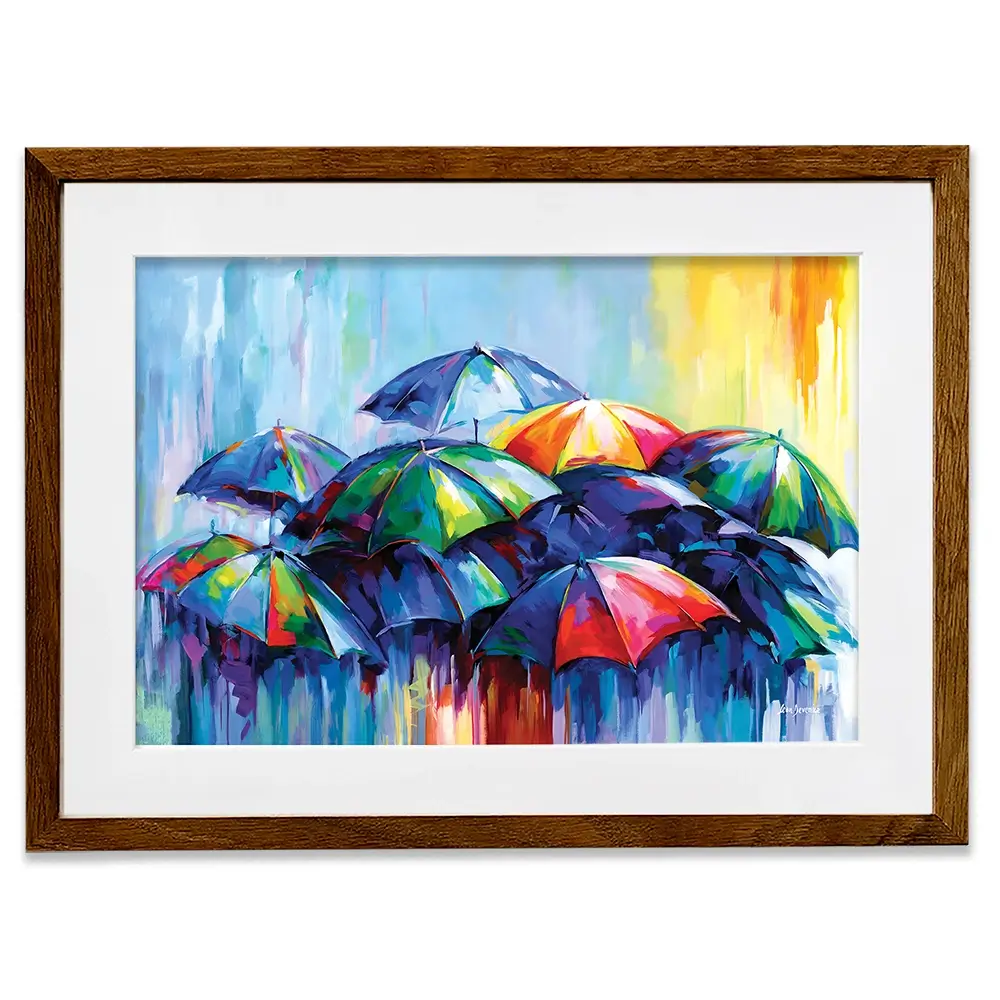 The Rainy Day Blues Framed Art Print The Rainy Day Blues Framed Art Print wall art product Leon Devenice
