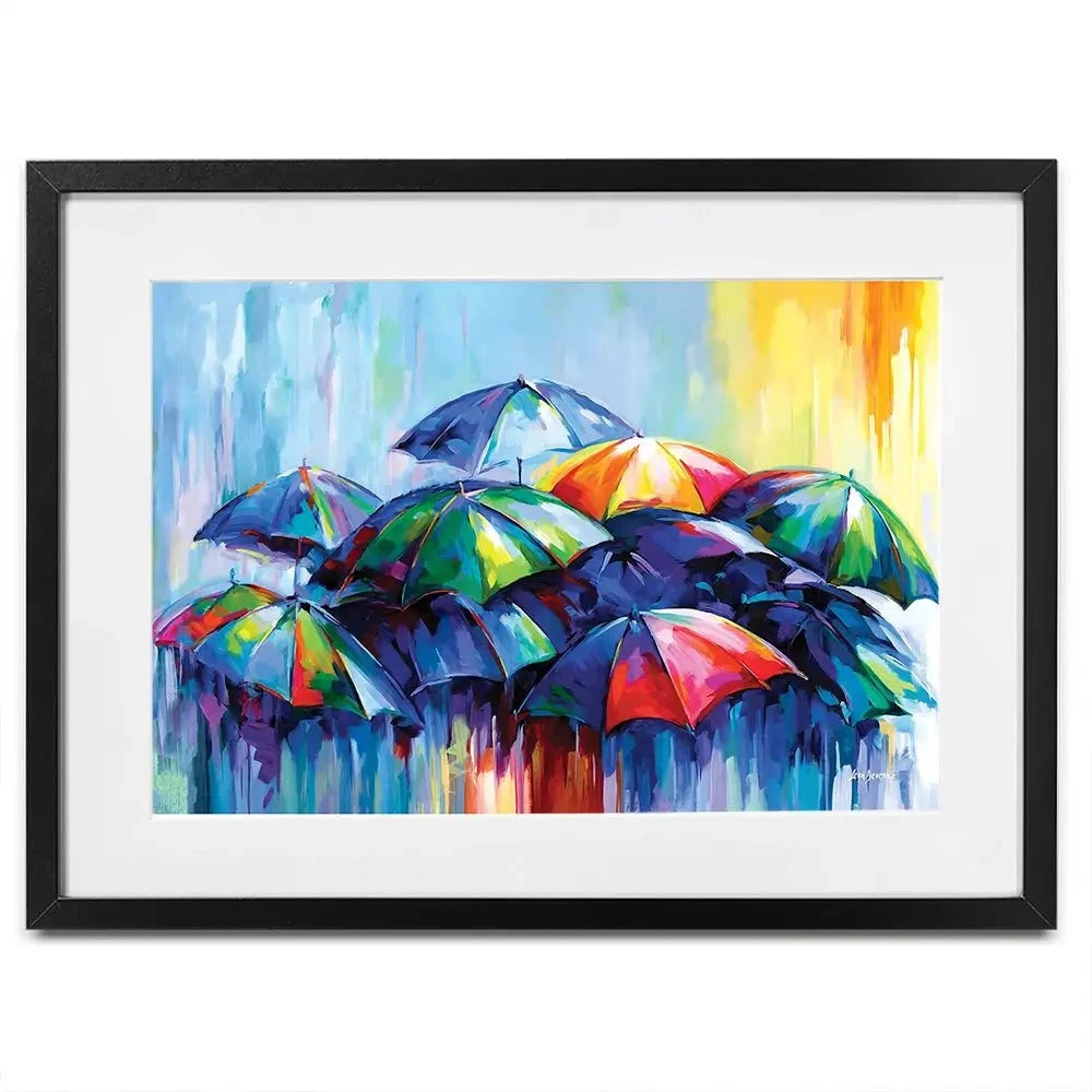 The Rainy Day Blues Framed Art Print The Rainy Day Blues Framed Art Print wall art product Leon Devenice