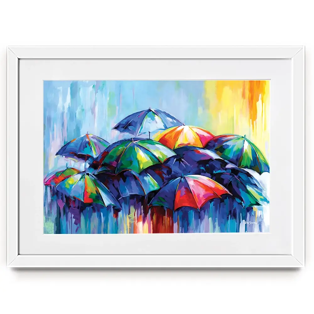 The Rainy Day Blues Framed Art Print The Rainy Day Blues Framed Art Print wall art product Leon Devenice