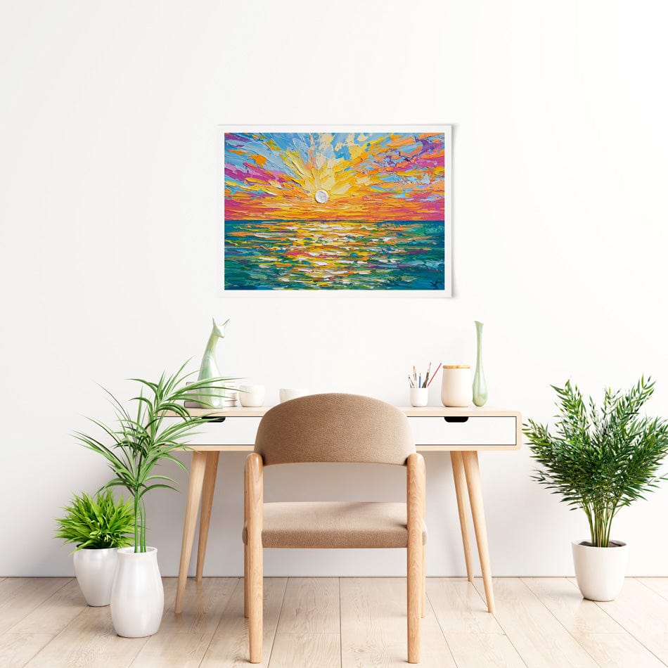 The Sun Is Setting Art Print wall art product Olga Tkachyk