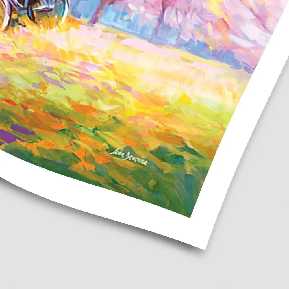 The Sweet Romance Of Cherry Blossom Trees Art Print The Sweet Romance Of Cherry Blossom Trees Art Print wall art product Leon Devenice