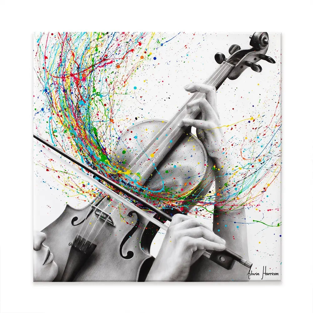 The Violin Solo Square Canvas Print The Violin Solo Square Canvas Print wall art product Ashvin Harrison