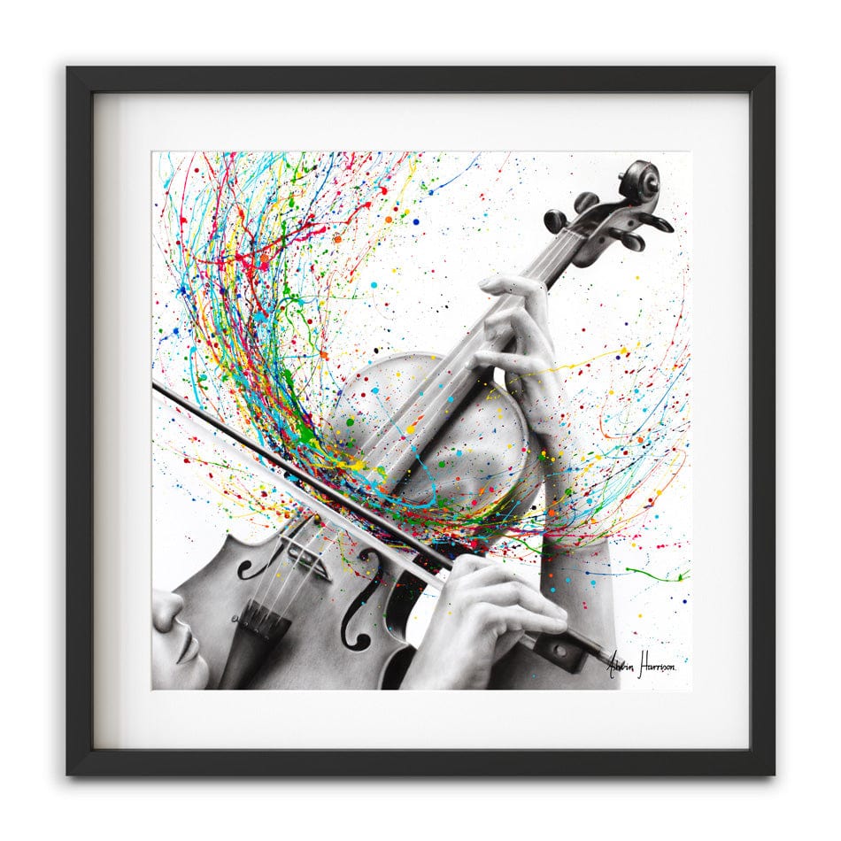 The Violin Solo Square Framed Art Print wall art product Ashvin Harrison
