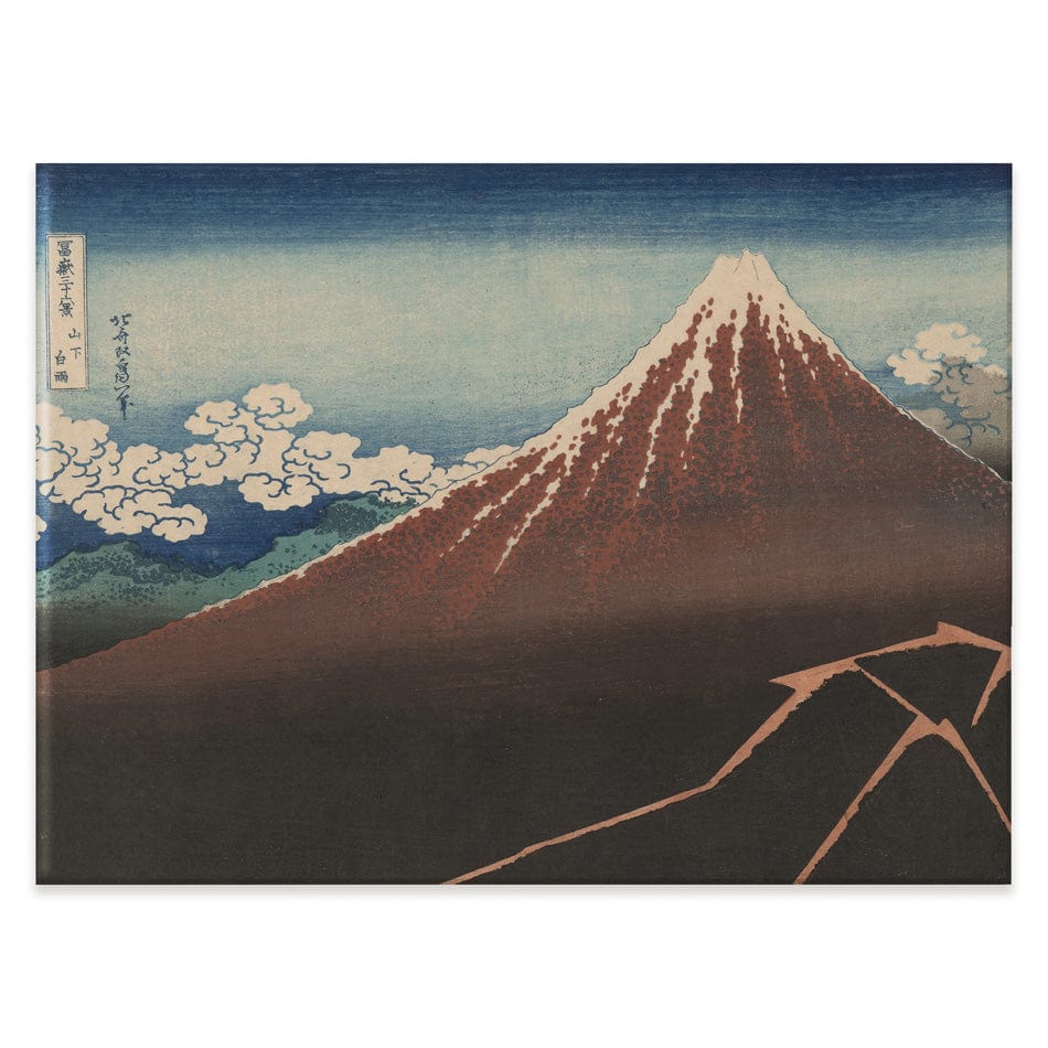 Thunderstorm Beneath The Summit Canvas Print wall art product Katsushika Hokusai