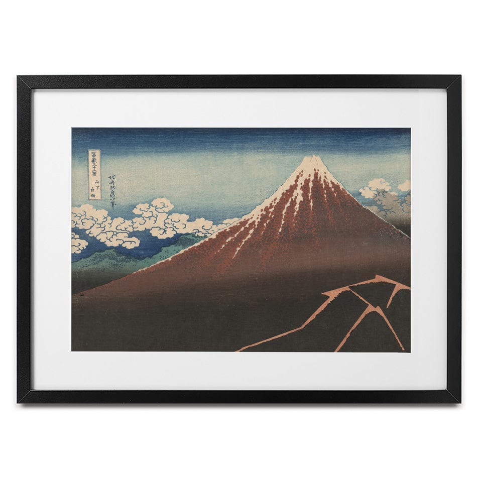 Thunderstorm Beneath The Summit Framed Art Print wall art product Katsushika Hokusai