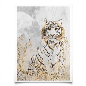 Tiger In The Long Grass Art Print Tiger In The Long Grass Art Print wall art product Sarah Manovski