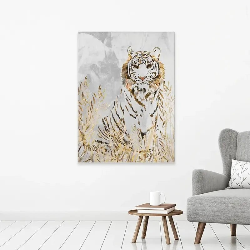 Tiger In The Long Grass Canvas Print Tiger In The Long Grass Canvas Print wall art product Sarah Manovski