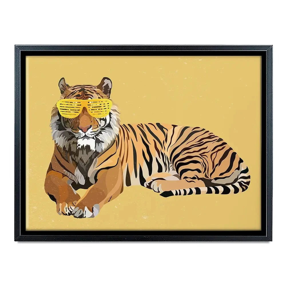Tiger In Yellow Canvas Print Tiger In Yellow Canvas Print wall art product Sarah Manovski