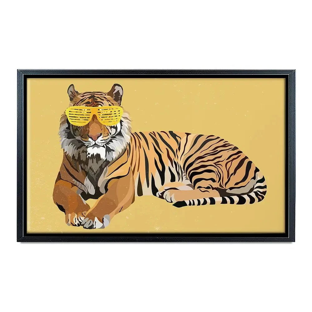 Tiger In Yellow Canvas Print Tiger In Yellow Canvas Print wall art product Sarah Manovski