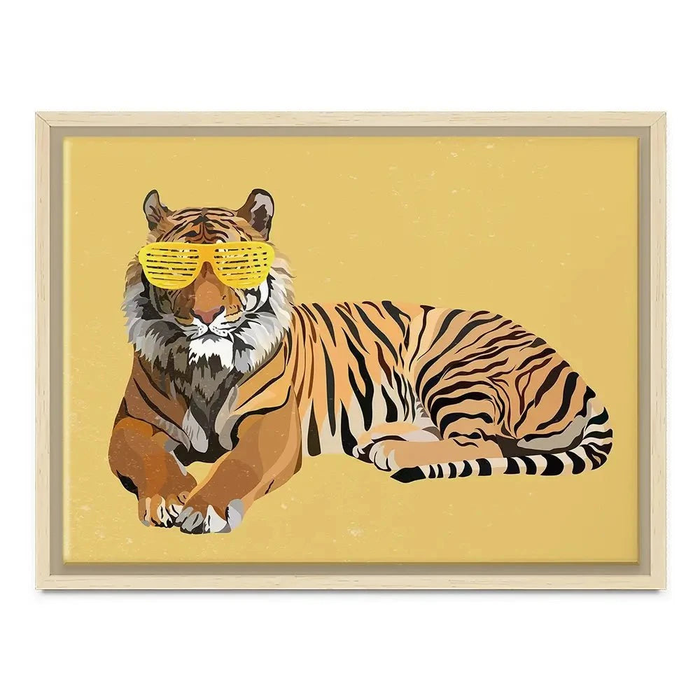 Tiger In Yellow Canvas Print Tiger In Yellow Canvas Print wall art product Sarah Manovski