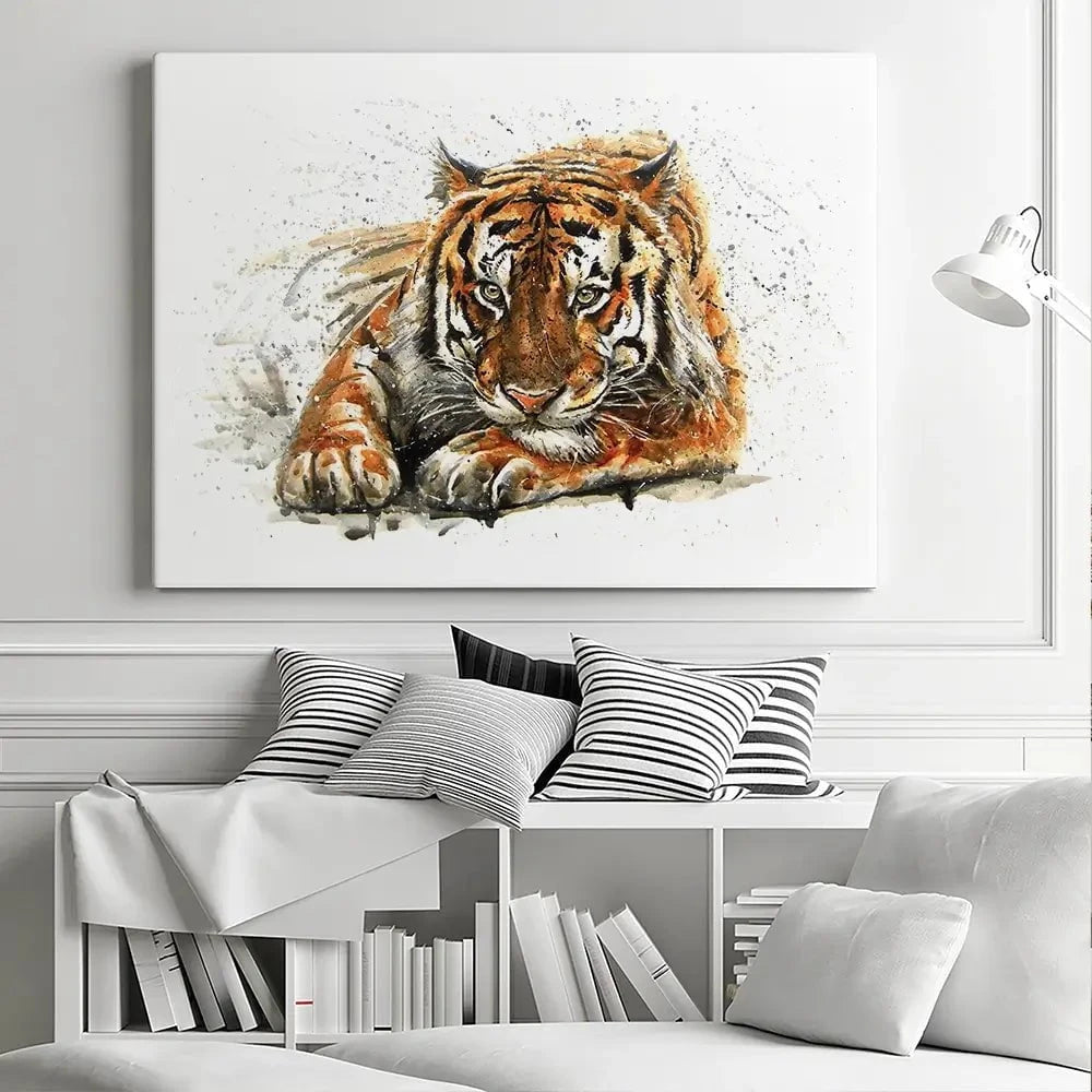 Tiger Paint Splash Canvas Print Tiger Paint Splash Canvas Print wall art product KOSTART / Shutterstock