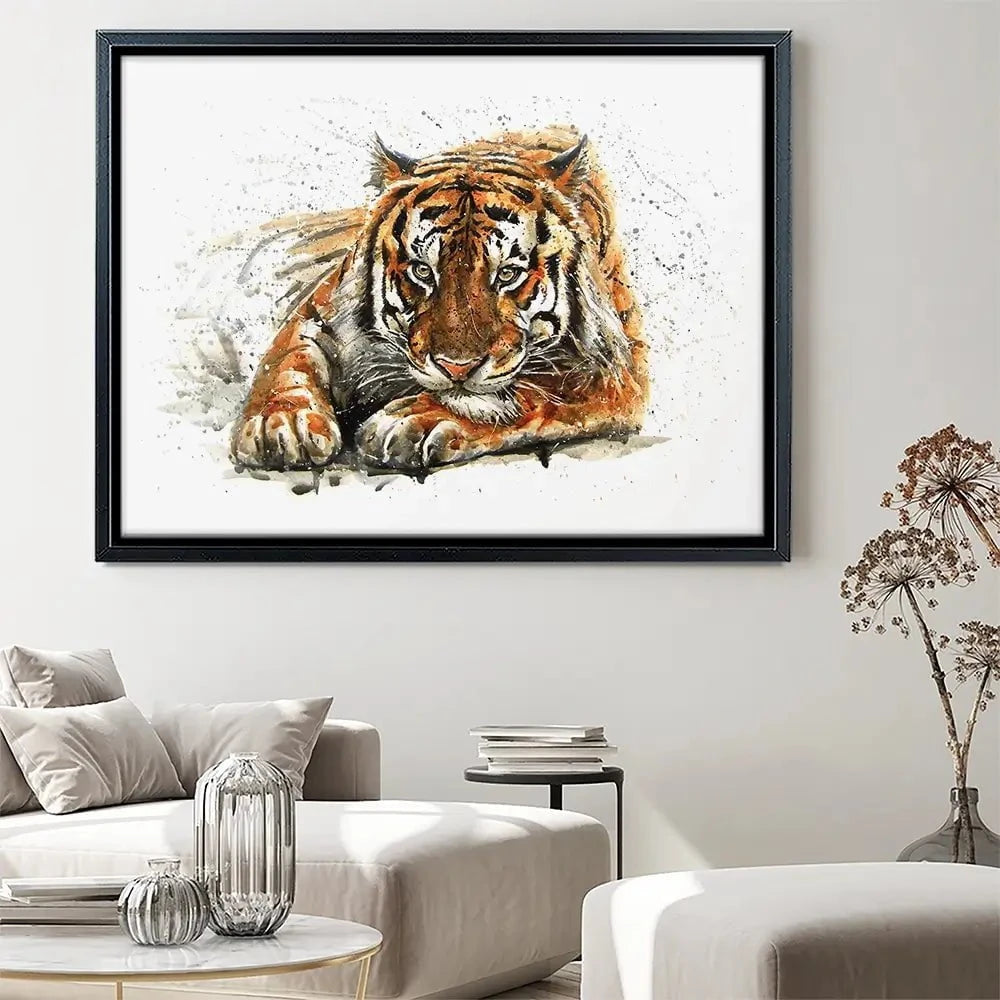 Tiger Paint Splash Canvas Print Tiger Paint Splash Canvas Print wall art product KOSTART / Shutterstock