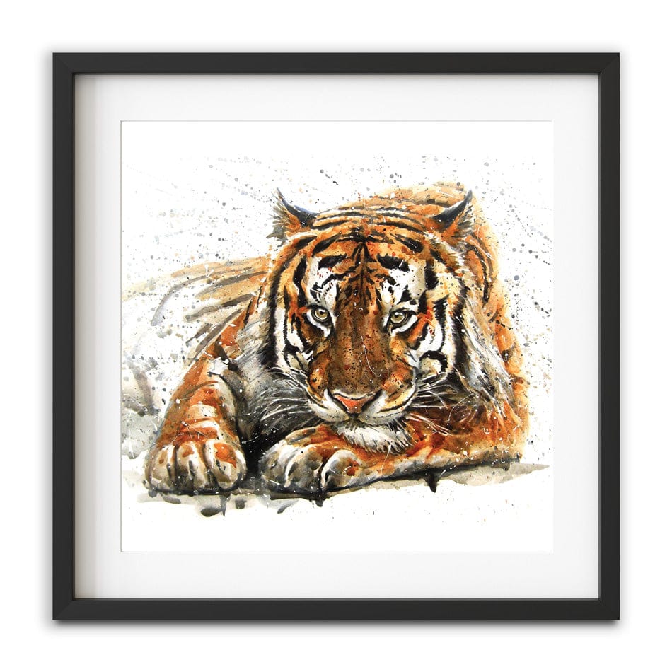 Tiger Paint Splash Square Framed Art Print wall art product KOSTART / Shutterstock