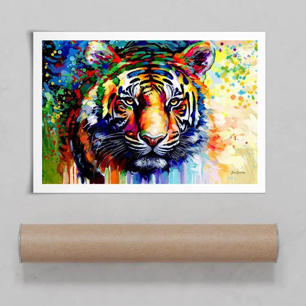 Tiger's Gaze Art Print Tiger's Gaze Art Print wall art product Leon Devenice