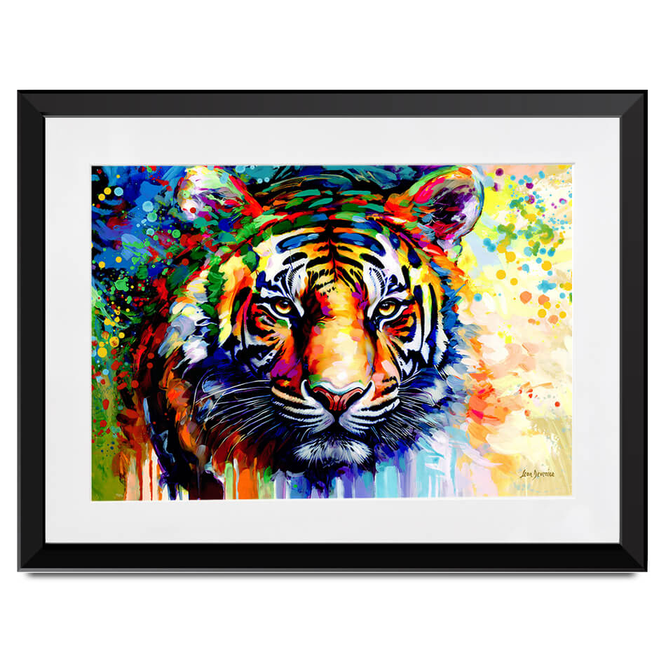 Tiger's Gaze Framed Art Print Tiger's Gaze Framed Art Print wall art product Leon Devenice