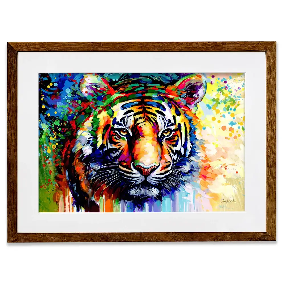 Tiger's Gaze Framed Art Print Tiger's Gaze Framed Art Print wall art product Leon Devenice
