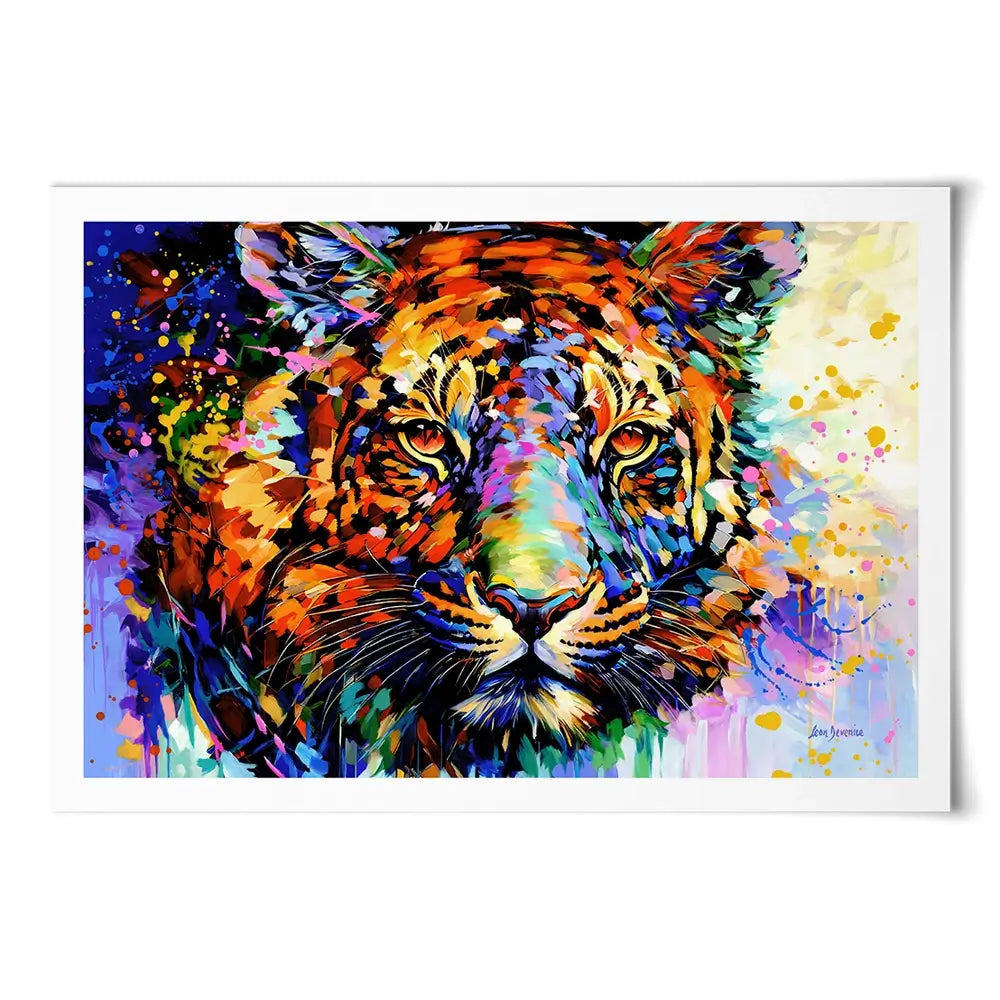 Tiger's Wild Wonder Art Print Tiger's Wild Wonder Art Print wall art product Leon Devenice