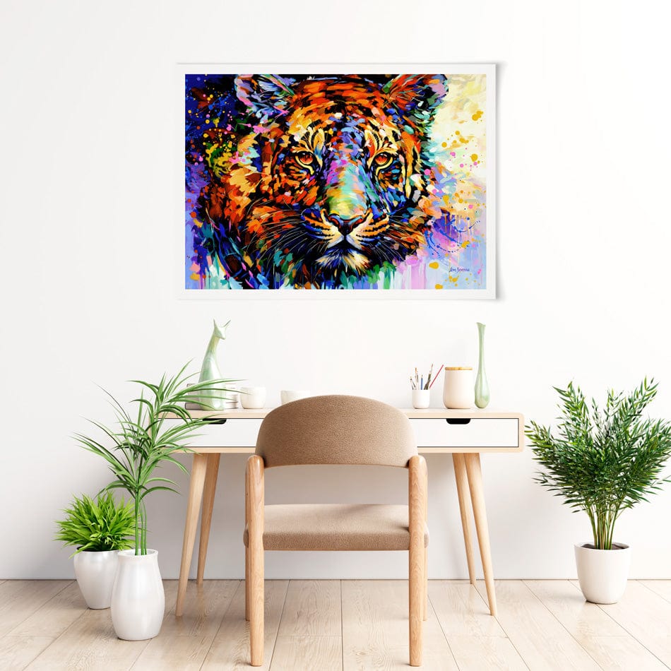 Tiger's Wild Wonder Art Print wall art product Leon Devenice