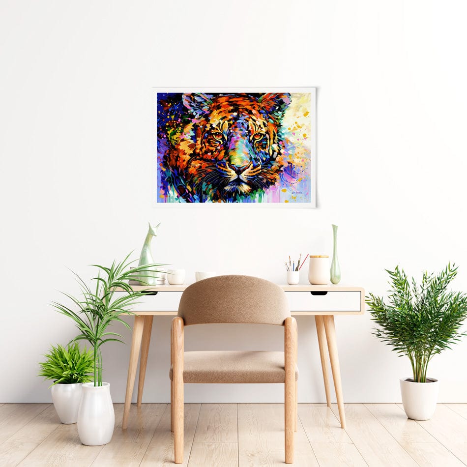 Tiger's Wild Wonder Art Print wall art product Leon Devenice