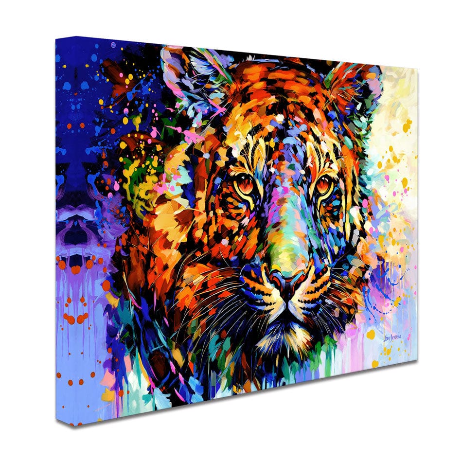Tiger's Wild Wonder Canvas Print wall art product Leon Devenice