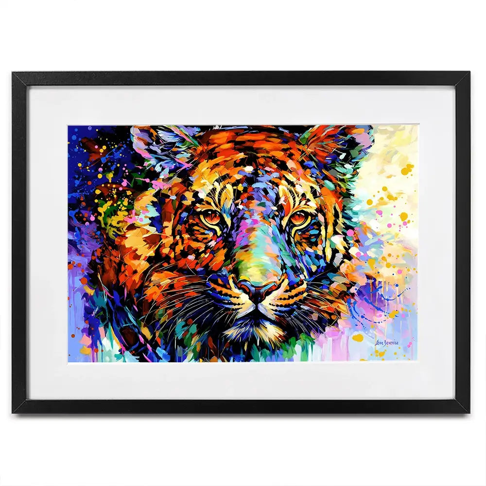 Tiger's Wild Wonder Framed Art Print Tiger's Wild Wonder Framed Art Print wall art product Leon Devenice