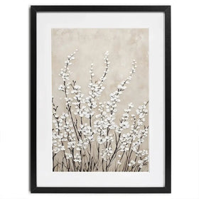 Tiny Ivory Flowers Framed Art Print Tiny Ivory Flowers Framed Art Print wall art product Franklyn Gregory - Independent