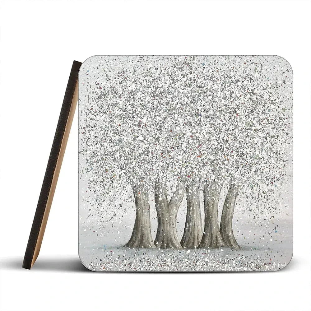 Together In Love Coaster Set Rainbow Soul Tree Coaster Set | Rainbow Soul Tree Art Coasters wall art product Jo Gough