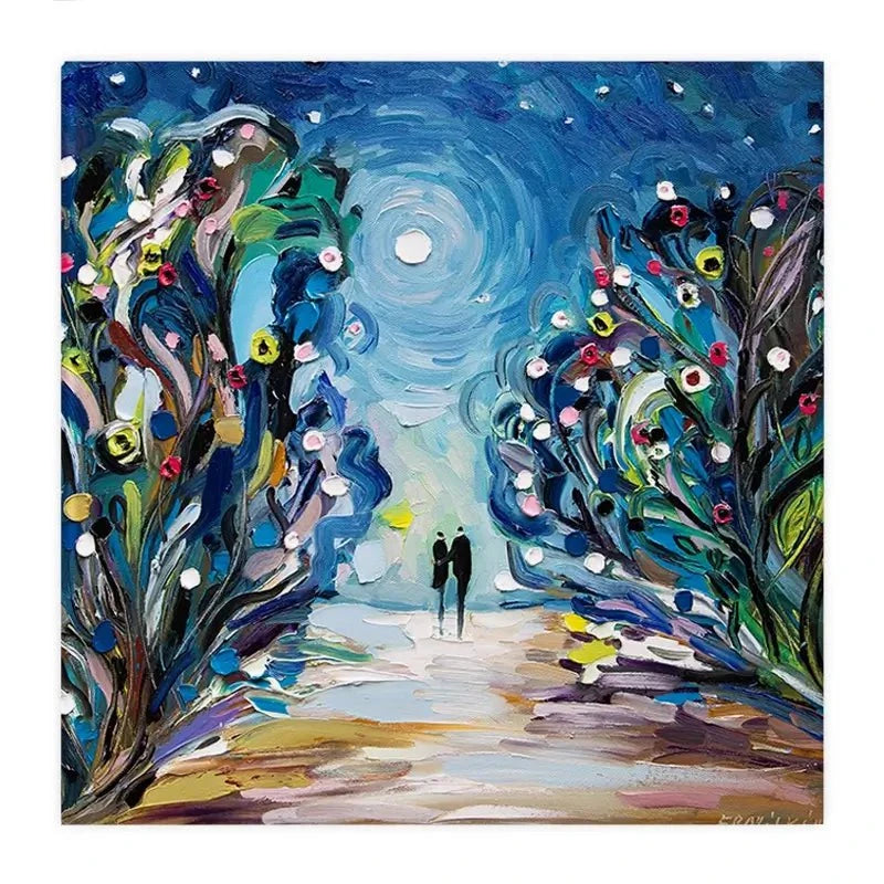 Together Under The Stars Canvas Print Together Under The Stars Canvas Print wall art product Ekaterina Ermilkina