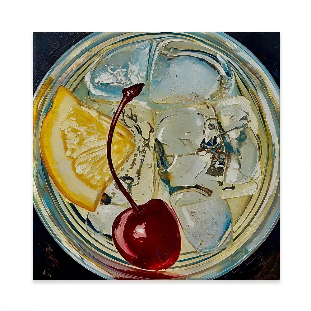 Tom Collins Cocktail Square Canvas Print Tom Collins Cocktail Square Canvas Print wall art product David Alexander Elder