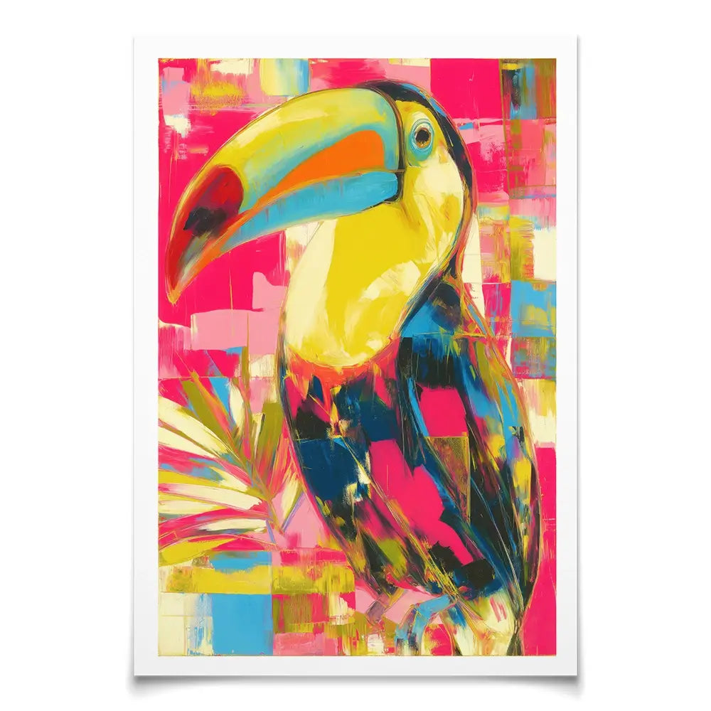 Toucan In Hot Pink Art Print Toucan In Hot Pink Art Print wall art product Chromatic Storm Studio