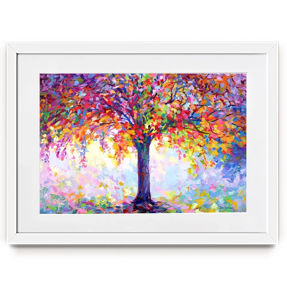 Tree Of Happiness Framed Art Print Tree Of Happiness Framed Art Print | Tree of Happiness Framed Artwork wall art product Leon Devenice