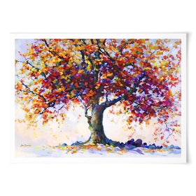 Tree Of Heartfelt Hues Art Print wall art product Leon Devenice
