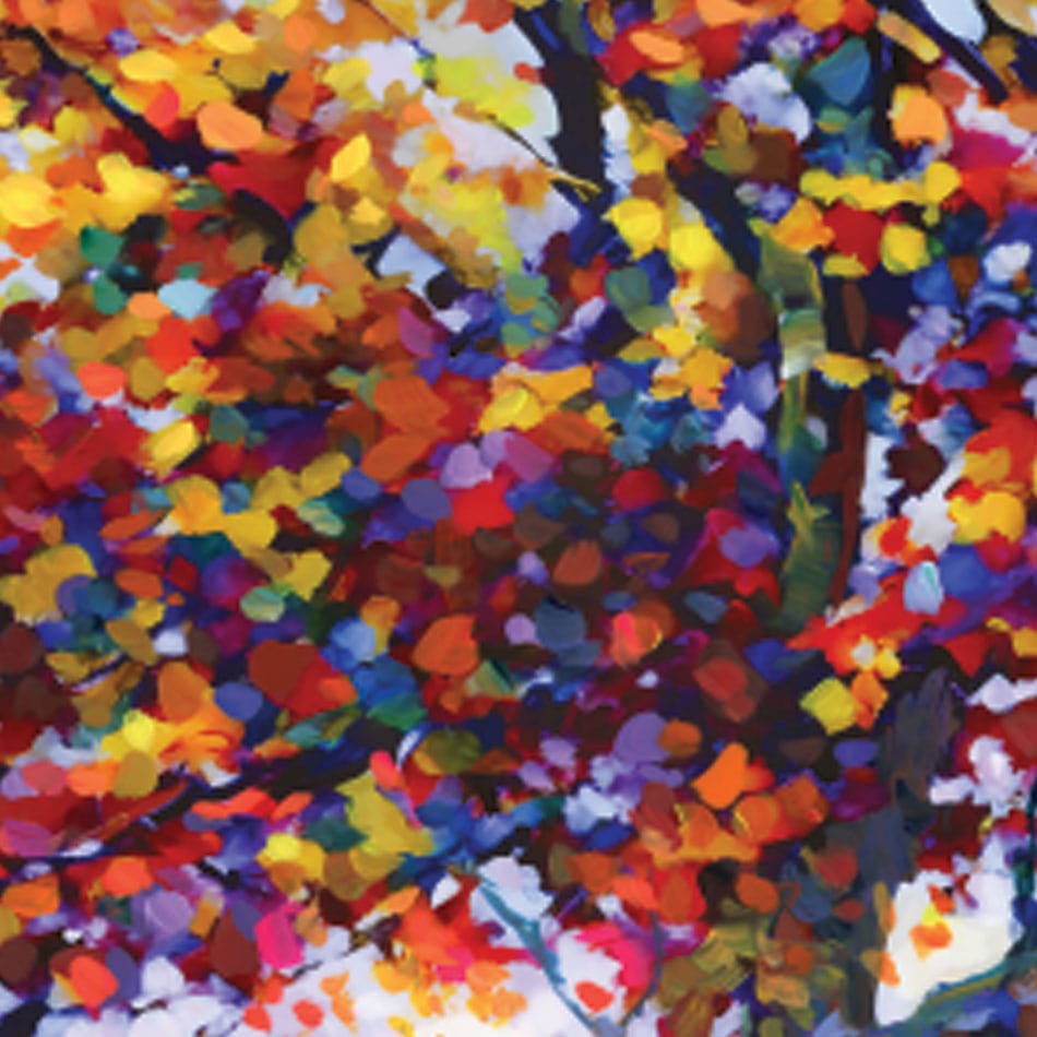 Tree Of Heartfelt Hues Framed Art Print wall art product Leon Devenice