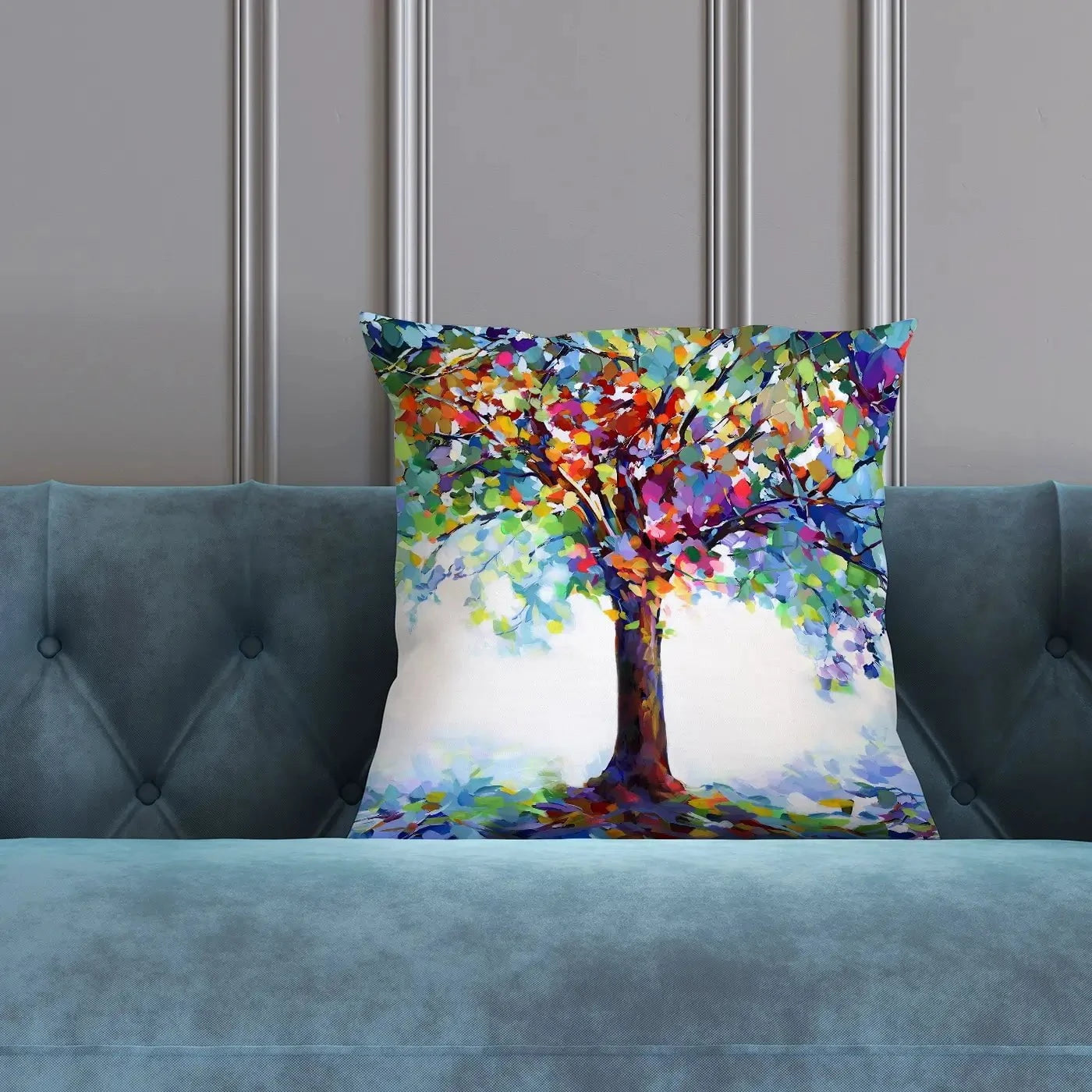 Tree Of Joy And Serenity Cushion Tree Of Joy And Serenity Cushion wall art product Leon Devenice
