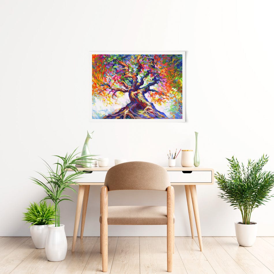 Tree Of Radiant Resilience Art Print wall art product Leon Devenice