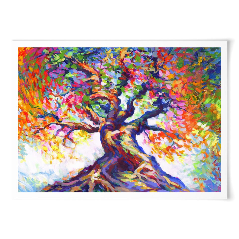 Tree Of Radiant Resilience Art Print wall art product Leon Devenice