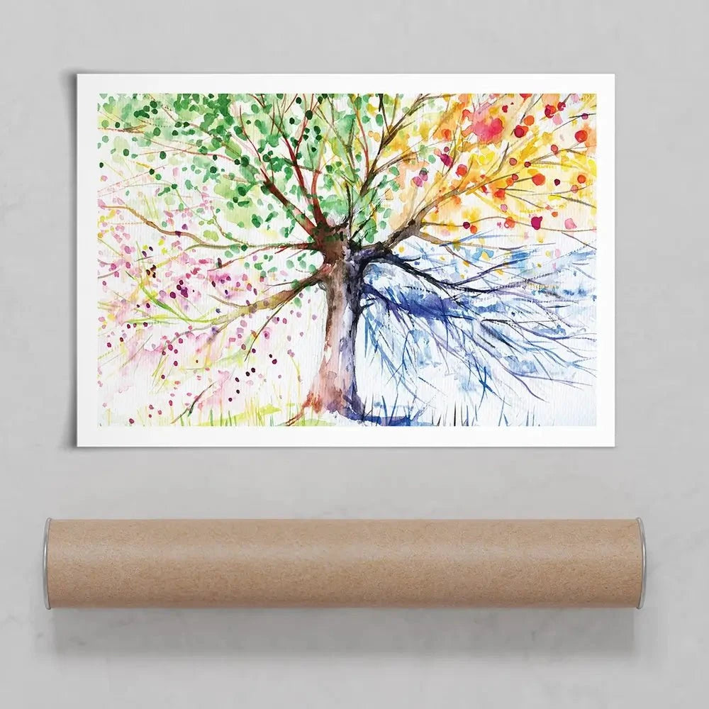 Tree Of Seasons Art Print Tree Of Seasons Art Print wall art product DeepGreen / Shutterstock