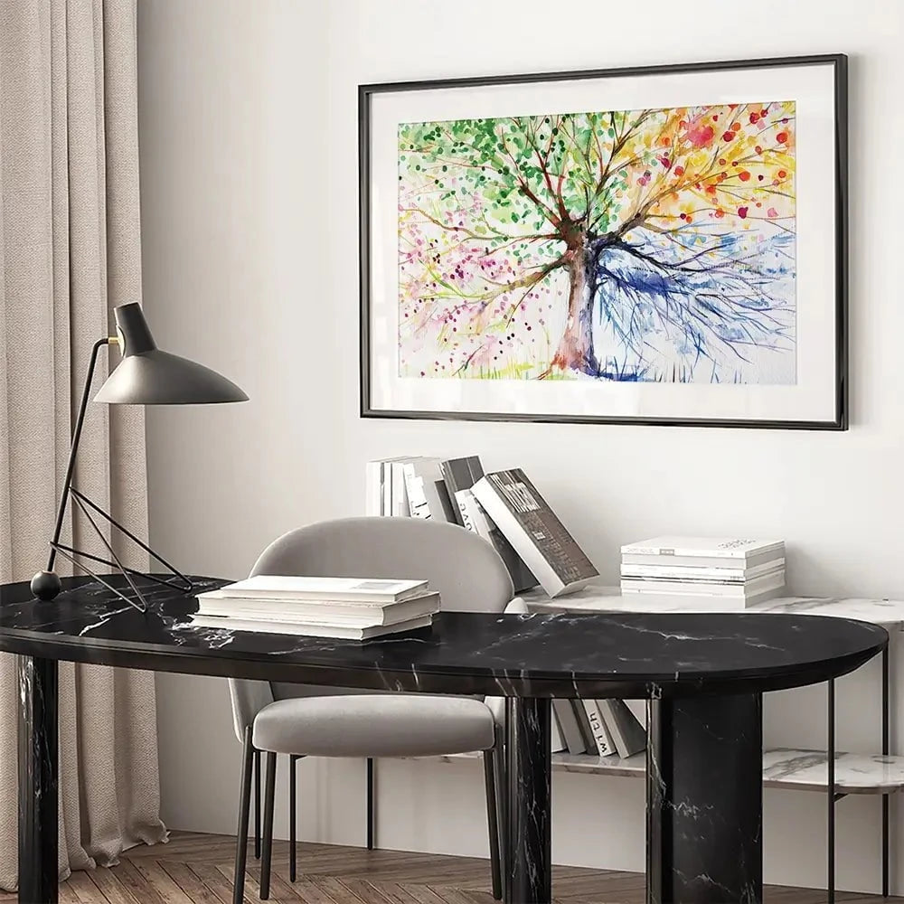 Tree Of Seasons Framed Art Print Tree Of Seasons Framed Art Print wall art product DeepGreen / Shutterstock