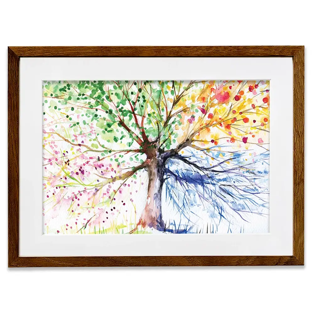 Tree Of Seasons Framed Art Print Tree Of Seasons Framed Art Print wall art product DeepGreen / Shutterstock