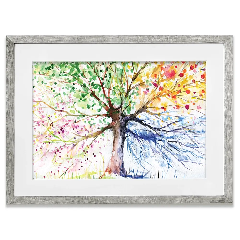 Tree Of Seasons Framed Art Print Tree Of Seasons Framed Art Print wall art product DeepGreen / Shutterstock