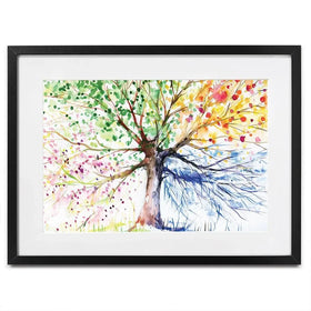 Tree Of Seasons Framed Art Print Tree Of Seasons Framed Art Print wall art product DeepGreen / Shutterstock