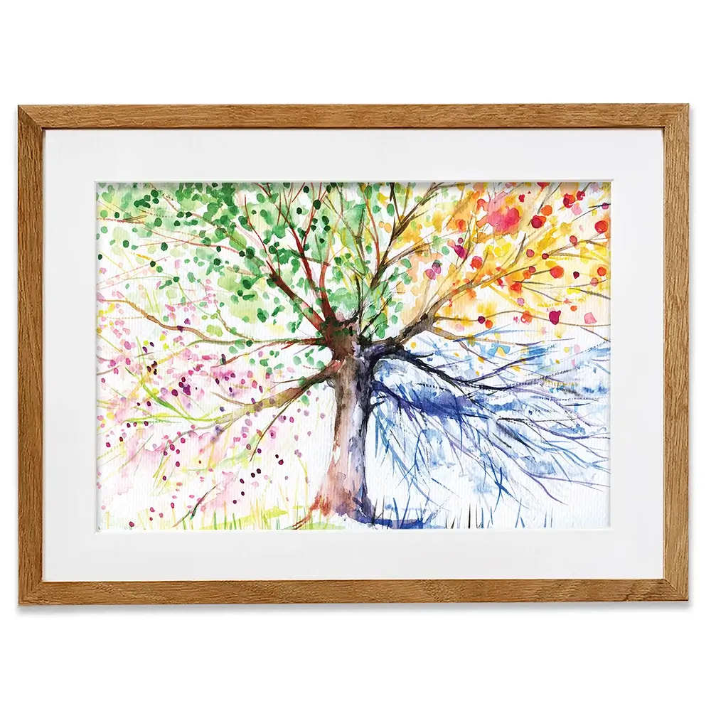 Tree Of Seasons Framed Art Print Tree Of Seasons Framed Art Print wall art product DeepGreen / Shutterstock