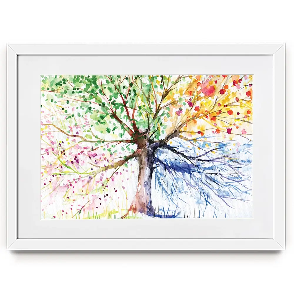 Tree Of Seasons Framed Art Print Tree Of Seasons Framed Art Print wall art product DeepGreen / Shutterstock