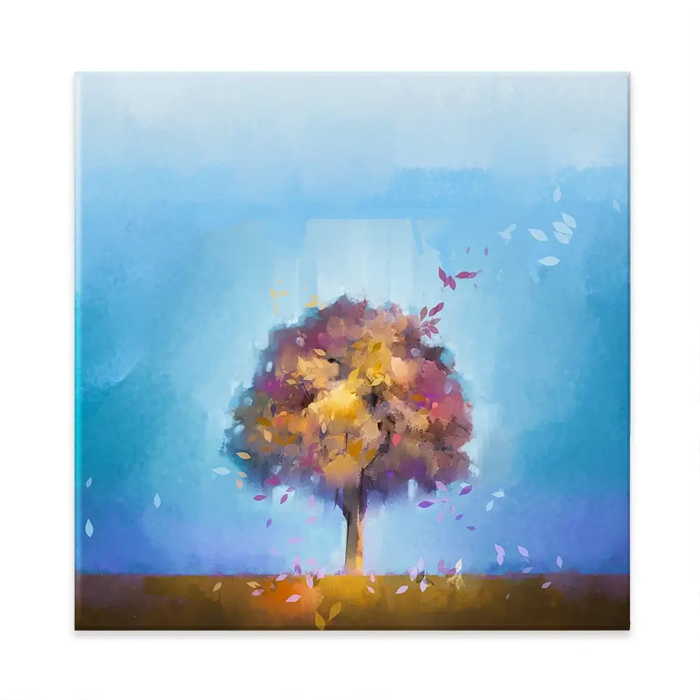 Tree Petals Square Canvas Print Tree Petals Square Canvas Print wall art product Art Print Shop
