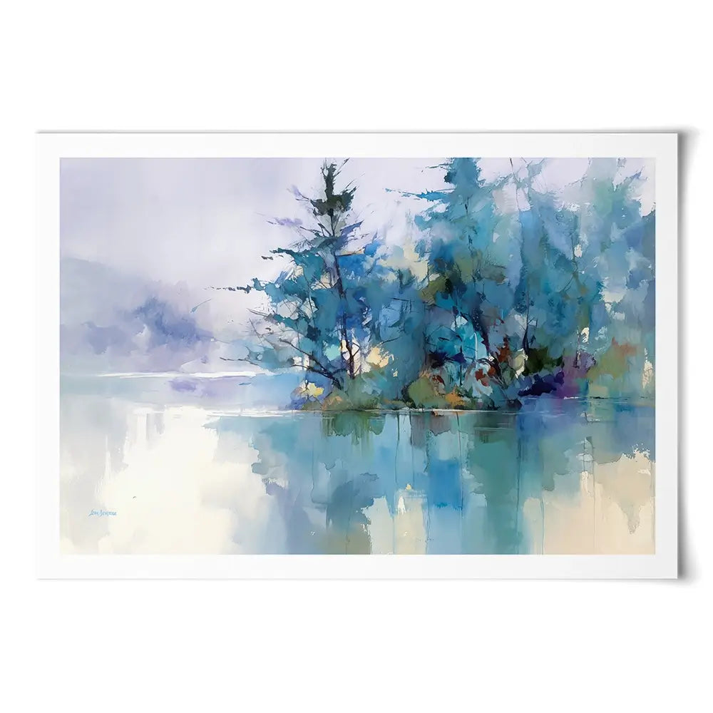 Trees Along The Lake 2 Art Print Trees Along The Lake 2 Art Print wall art product Leon Devenice